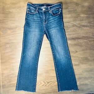 Liverpool Los Angeles Women‎ Jeans Crop Flare Blue Denim Size 26/2